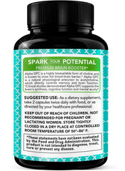 X Gold Health Alpha GPC 600mg ingredient label highlights purity and vegan formula