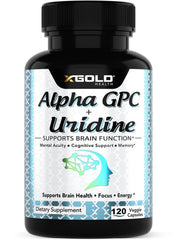 X Gold Health Alpha GPC Uridine bottle for daily brain support