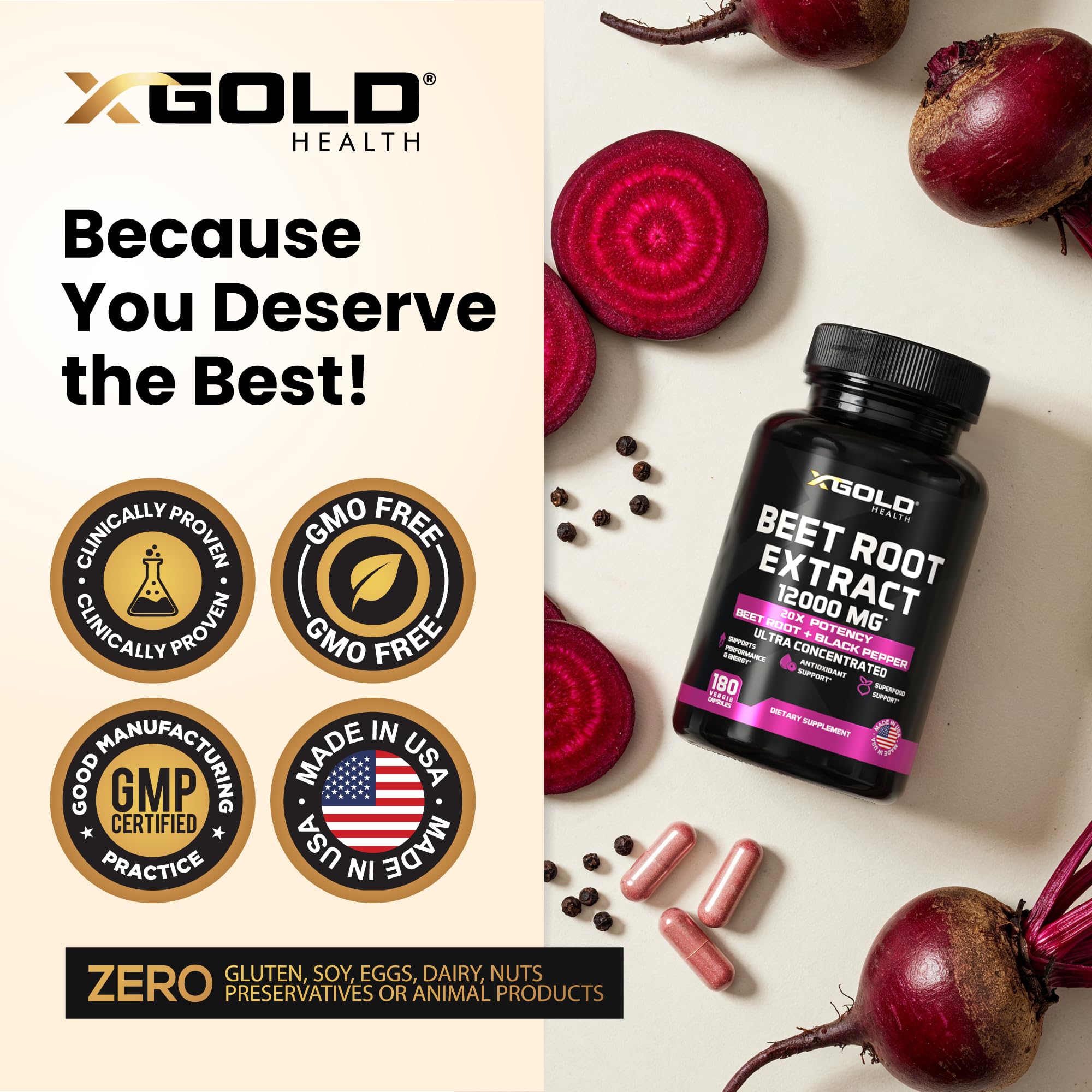 X Gold Health Beet Root Extract in daily-use scene suggests steady energy throughout the day.