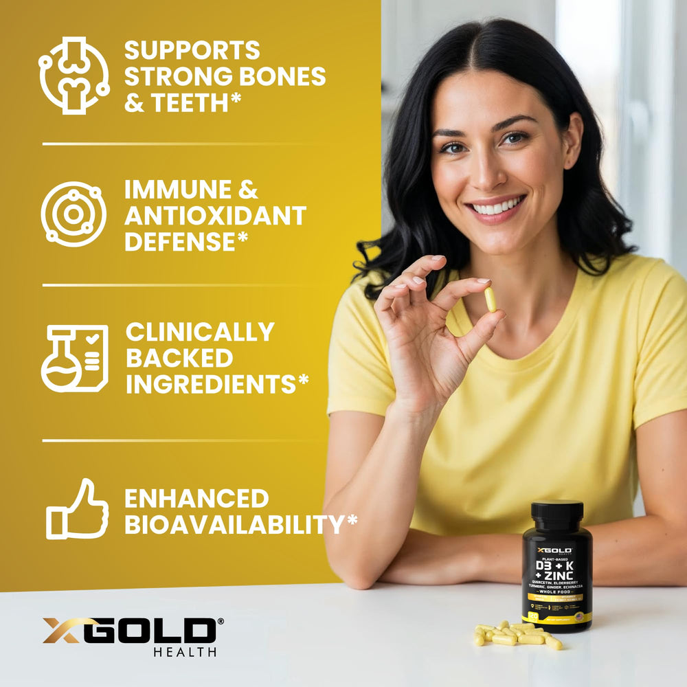 X Gold Health D3 from lichen label emphasizing plant-based source