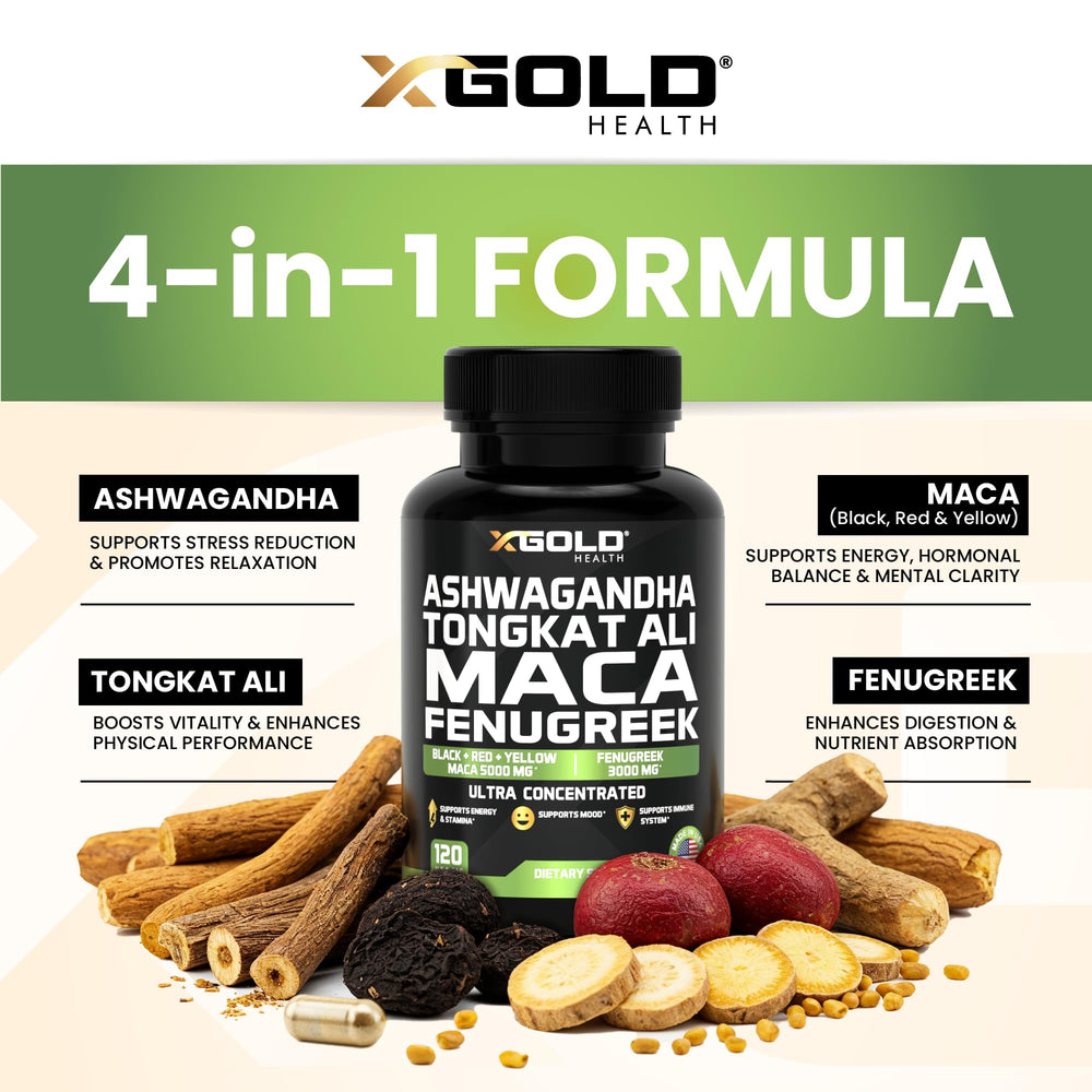 X Gold Health product in a gym bag illustrating on-the-go endurance support