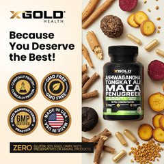 X Gold Health fenugreek seed image emphasizing daily antioxidant notes
