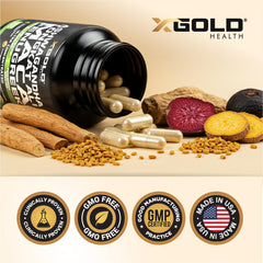 X Gold Health Made in USA badge on clean packaging