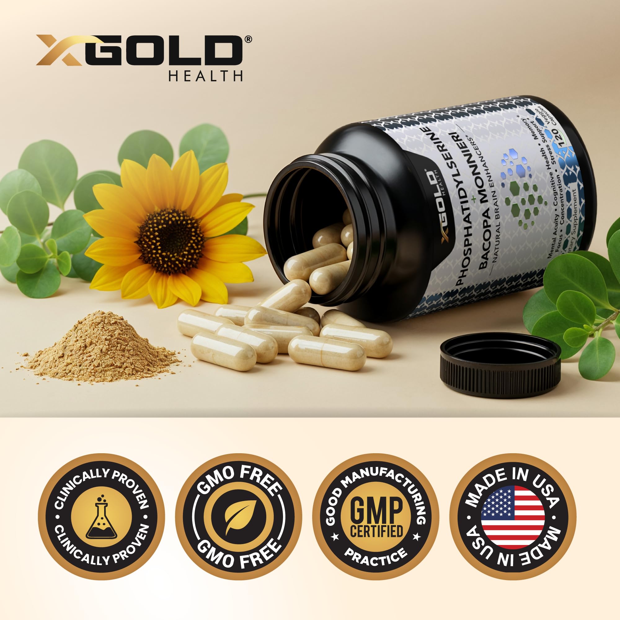 X Gold Health quality seal signals strict manufacturing standards.