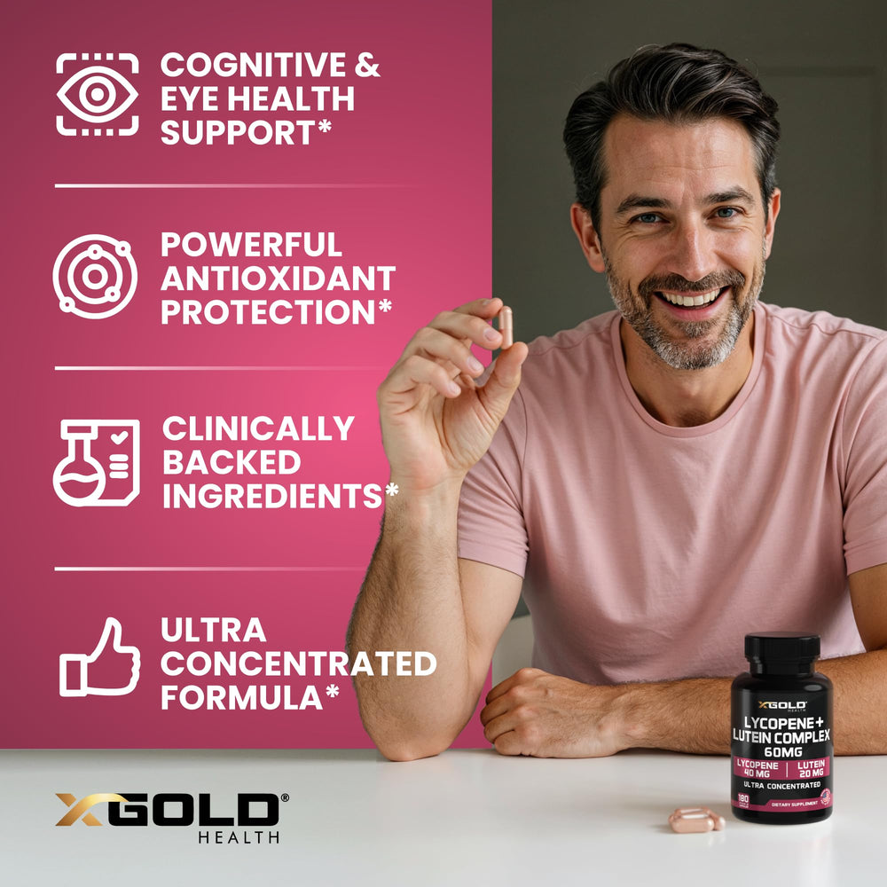 X Gold Health tomato source lycopene highlights natural plant-based antioxidant potential.