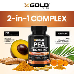 X Gold Health turmeric root extract visual highlighting antioxidant-inspired formulation.