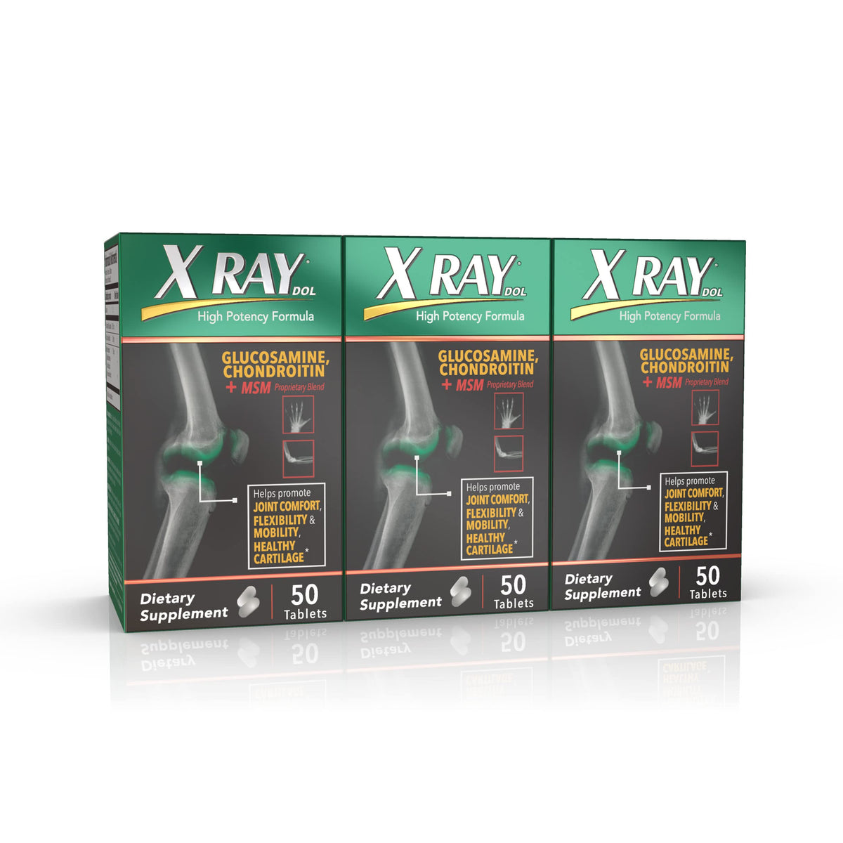 X Ray Dol joint health supplement bottle front label signaling daily support