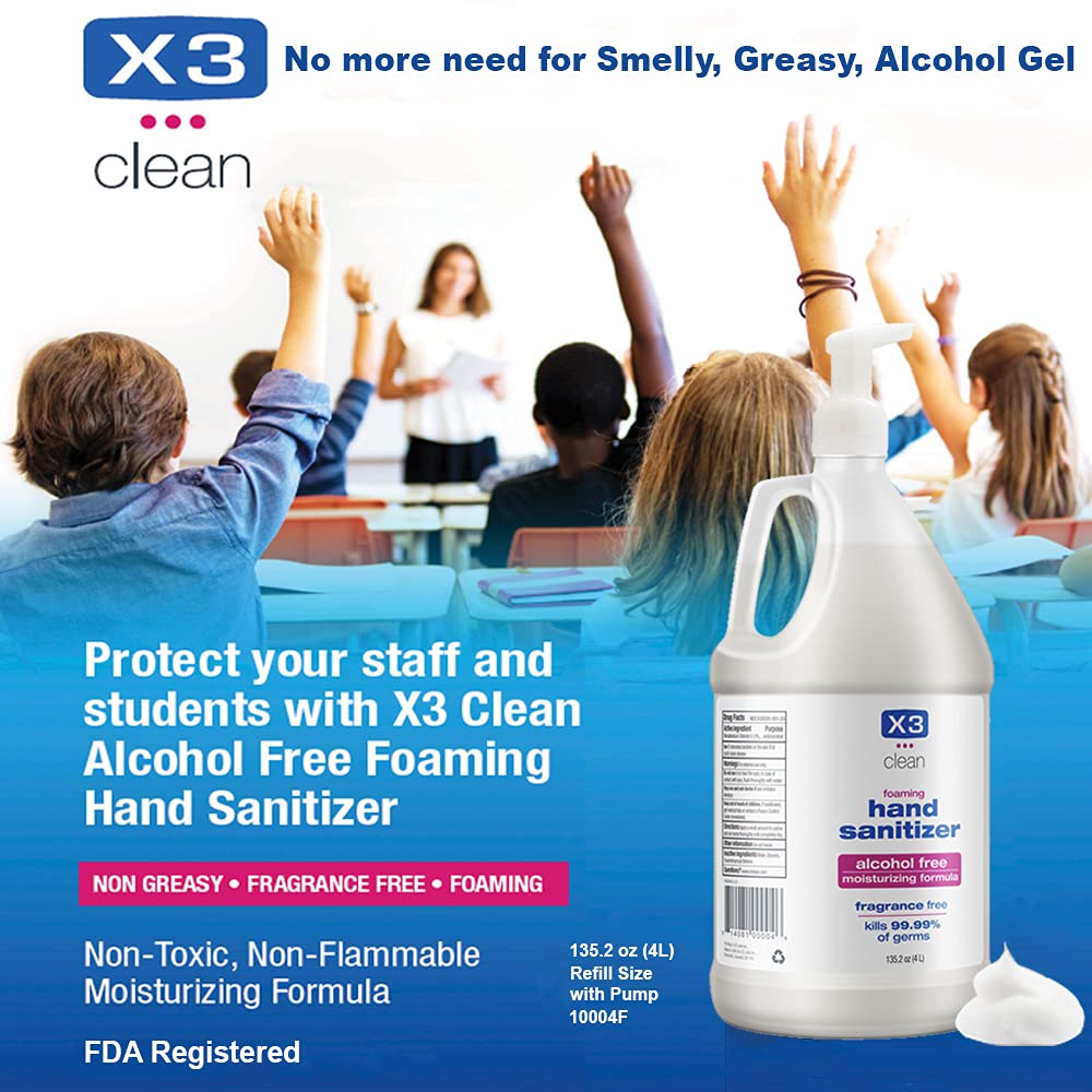 X3 Clean 135oz refill bottle ready for long-lasting, economical refills.
