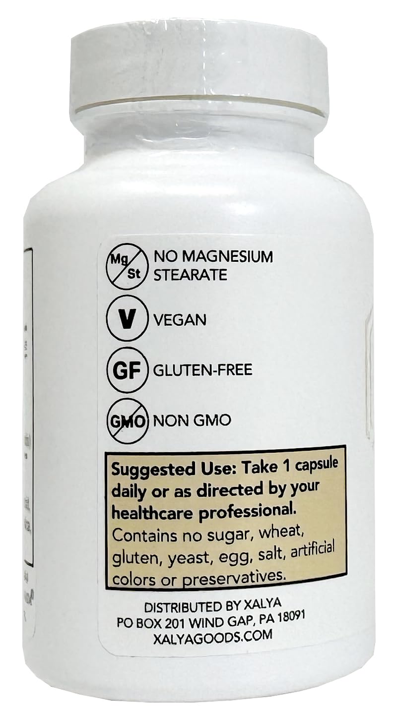 Xalya Longvida Curcumin capsules pack highlights easy two-month supply.