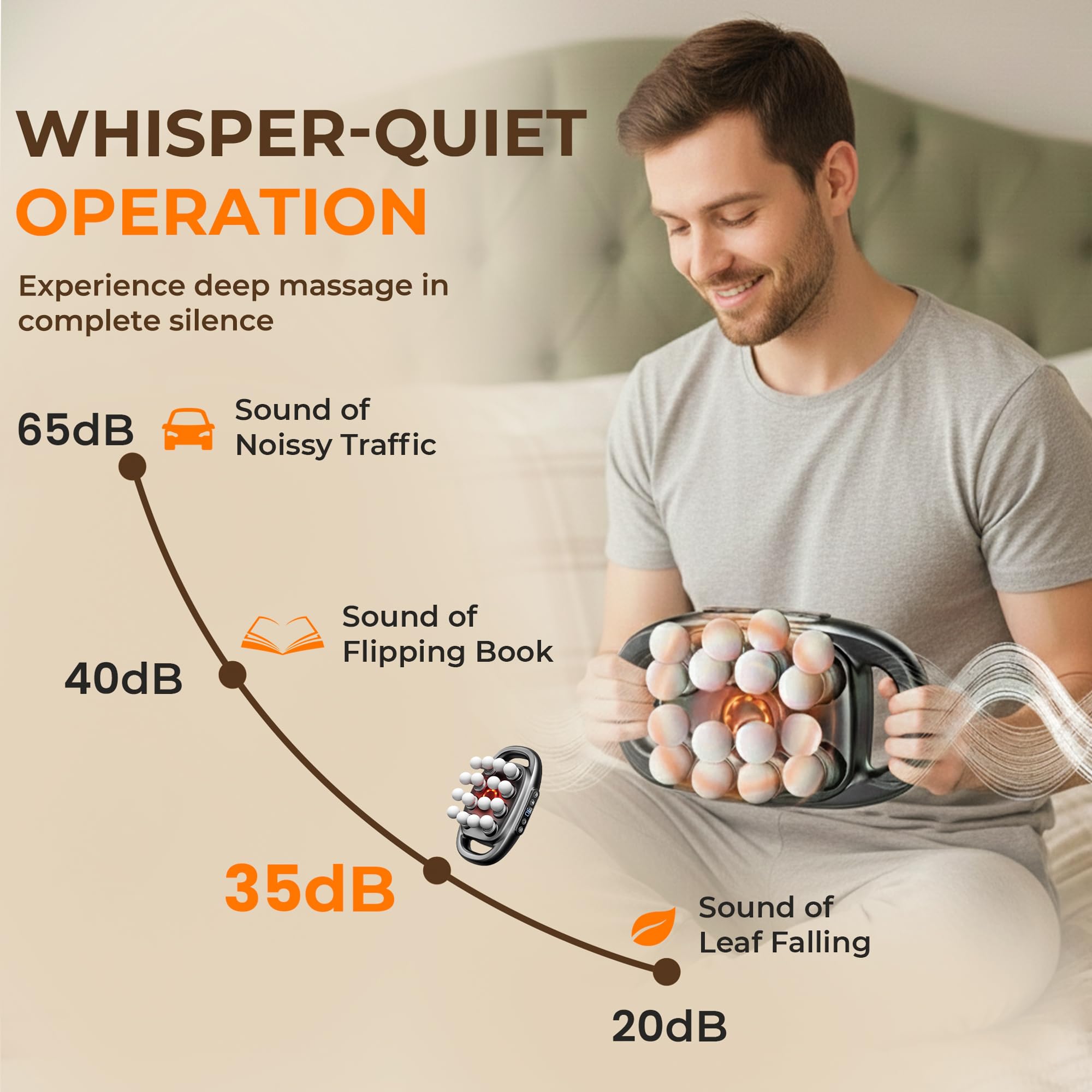 Xamford modern massager design fits desks and shelves in home offices.