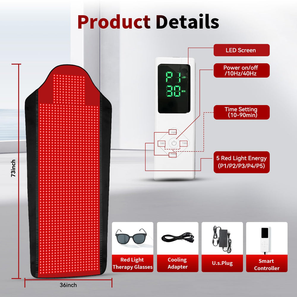 Xefinic 1707-led dual-wavelength array shown for comprehensive light therapy.