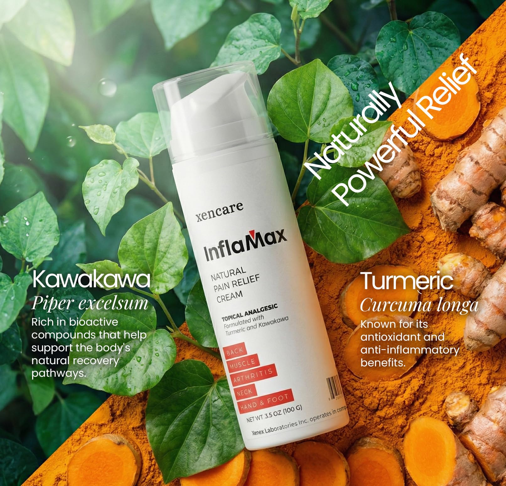 XenCare InflaMax lightweight finish absorbs quickly with no greasy afterfeel.
