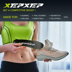 XEPXEP multi-sport compatibility fits basketball, running, volleyball shoes.