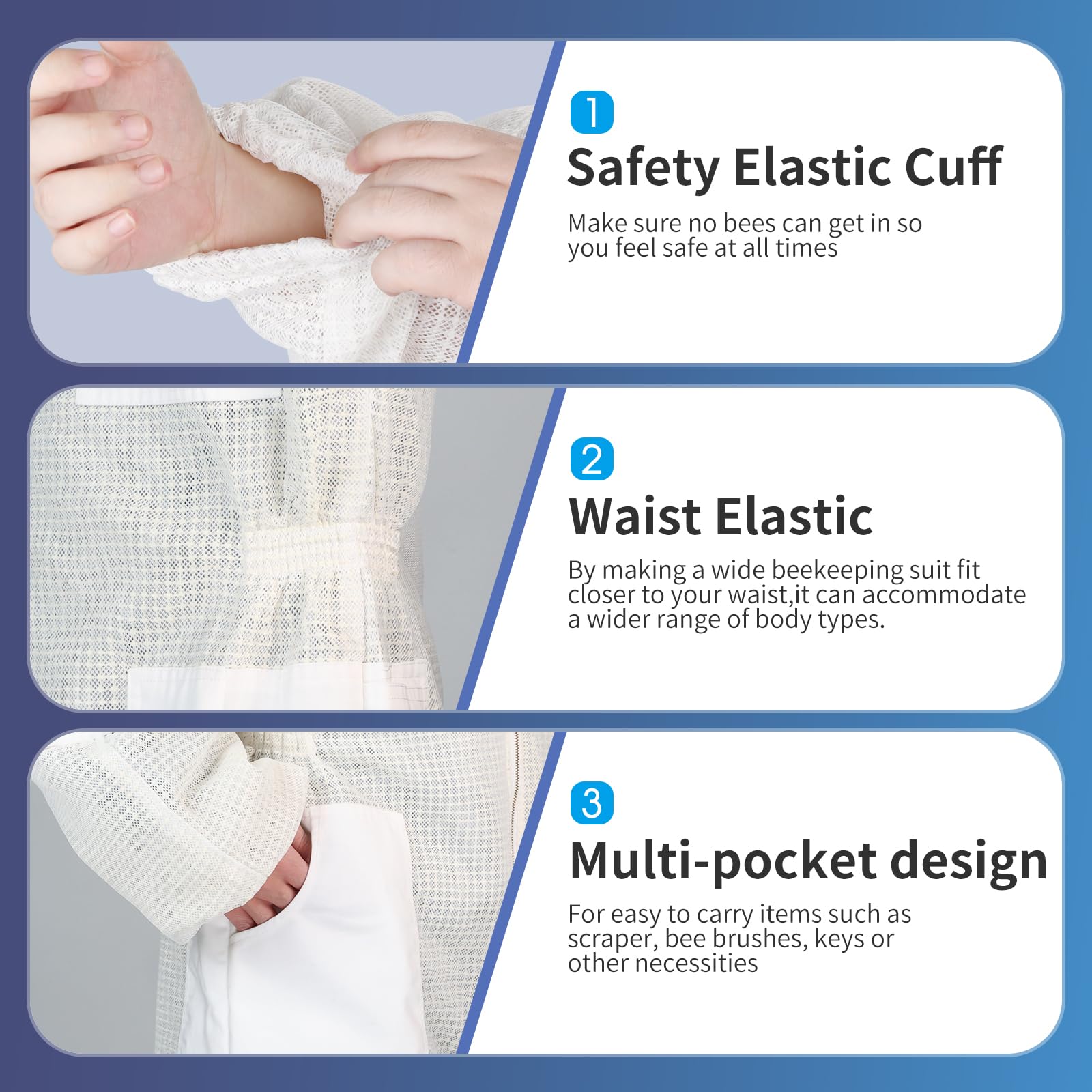 XGGYA ultra-ventilated cotton beekeeping suit keeps you cool during hive checks