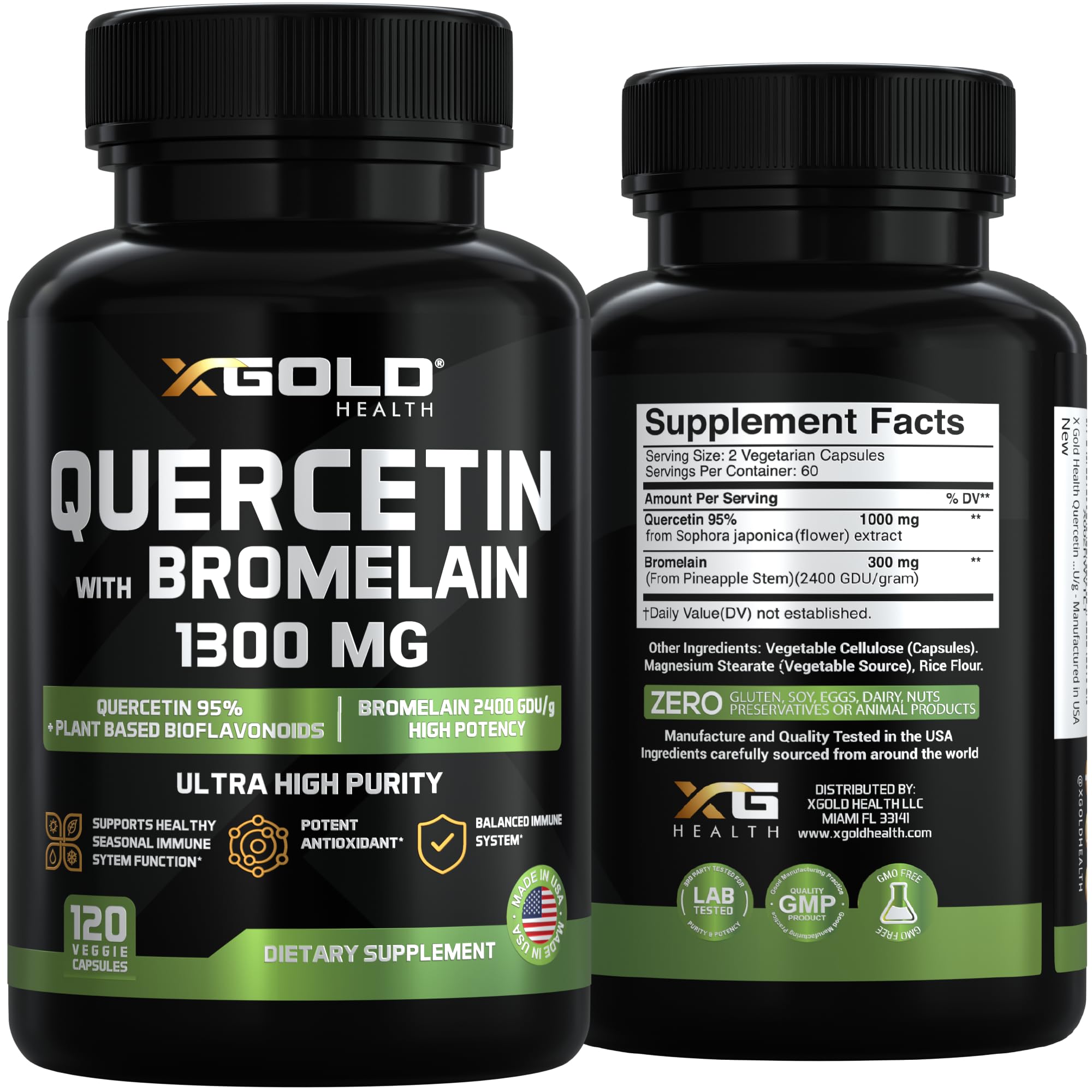 X Gold Health bottle on shelf conveys premium antioxidant support