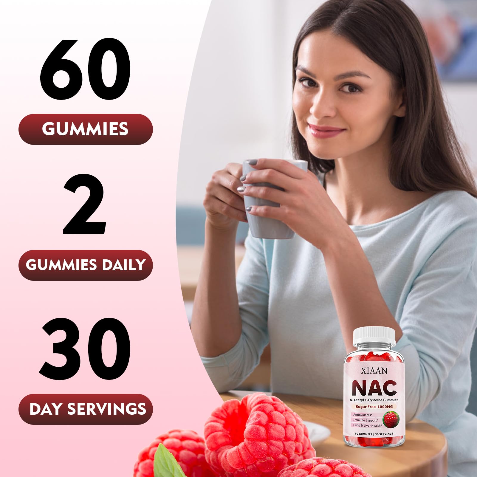 XIAAN NAC Gummies GMP-certified packaging protects quality during storage.