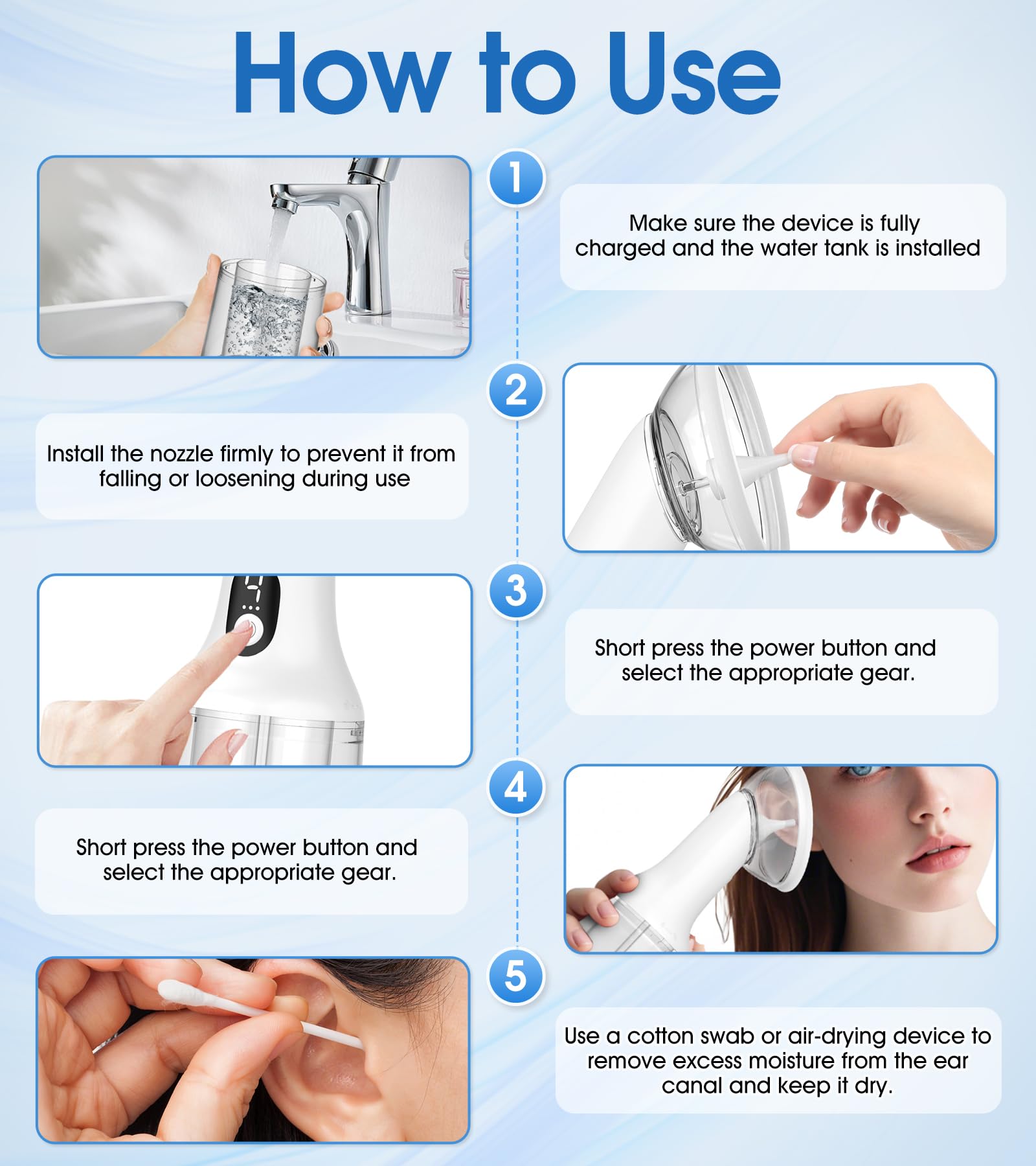 XIAOJINYU family-friendly ear care kit suitable for adults and kids.