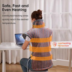 XIAOTONG heating pad showing large 25 by 37 inch size for full-body reach