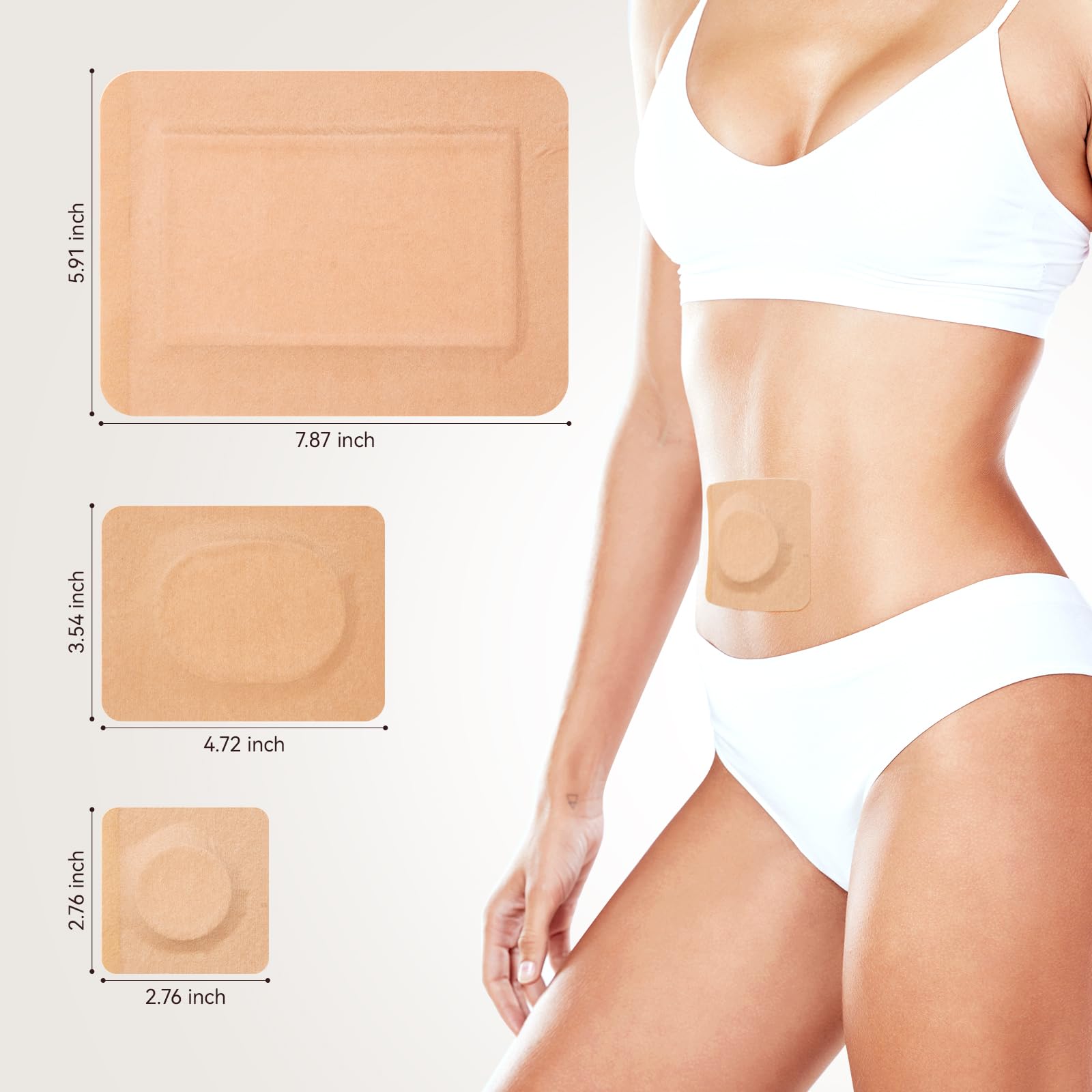 XIKERAY three patch sizes cover waist, knees, neck, and more.