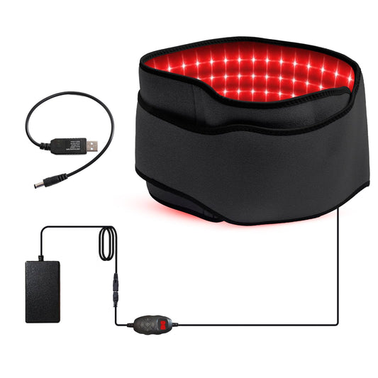 Xingruyu red light therapy belt front view for targeted back relaxation