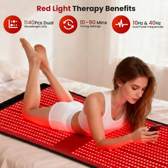 XKETA red light therapy mat folded for targeted back use