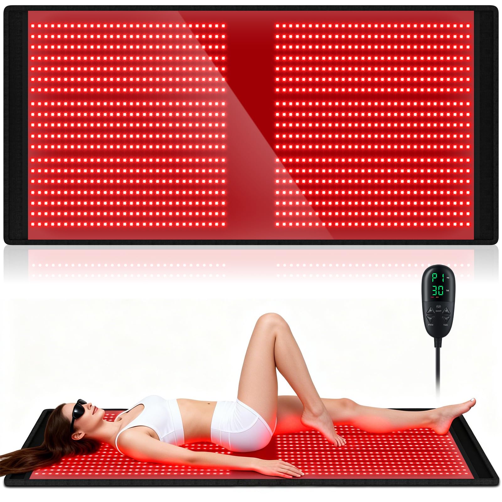 XKETA red light therapy mat full body on bed for daily relaxation