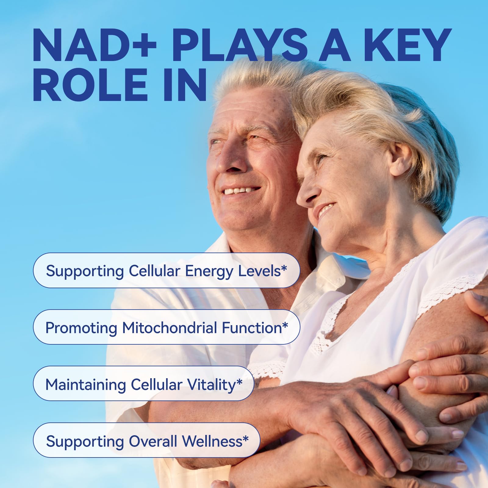XKQ NAD+ supplement label detail emphasizing 910 mg NR-based support.
