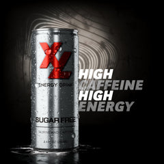 XL Energy Drink Sugar Free 24-pack box displayed for convenient daily energy.