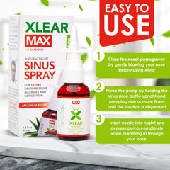 Xlear Max aloe moisturizing touch on nasal tissues for comfort