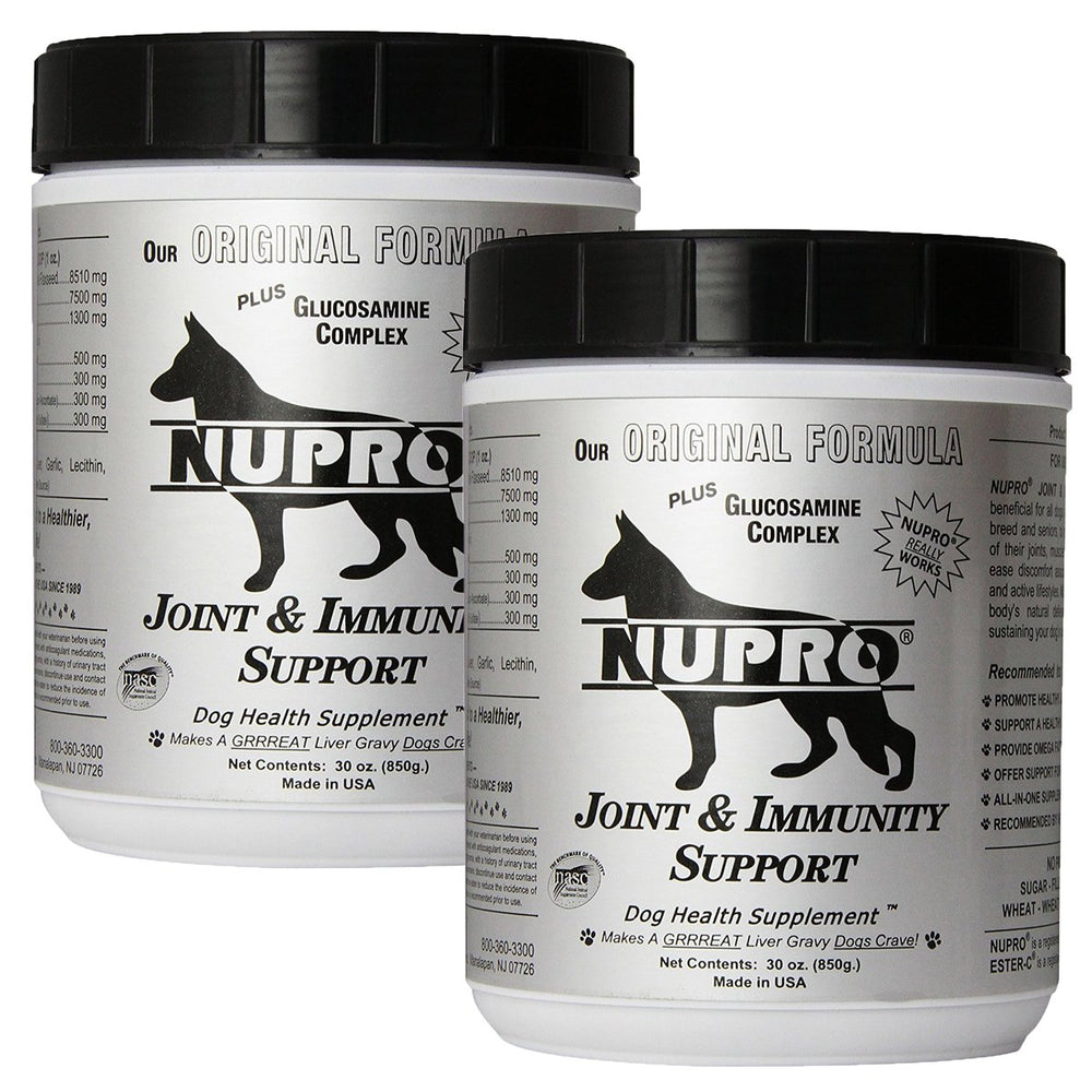 Xllent Nupro joint supplement bottle on the counter supports mobility.