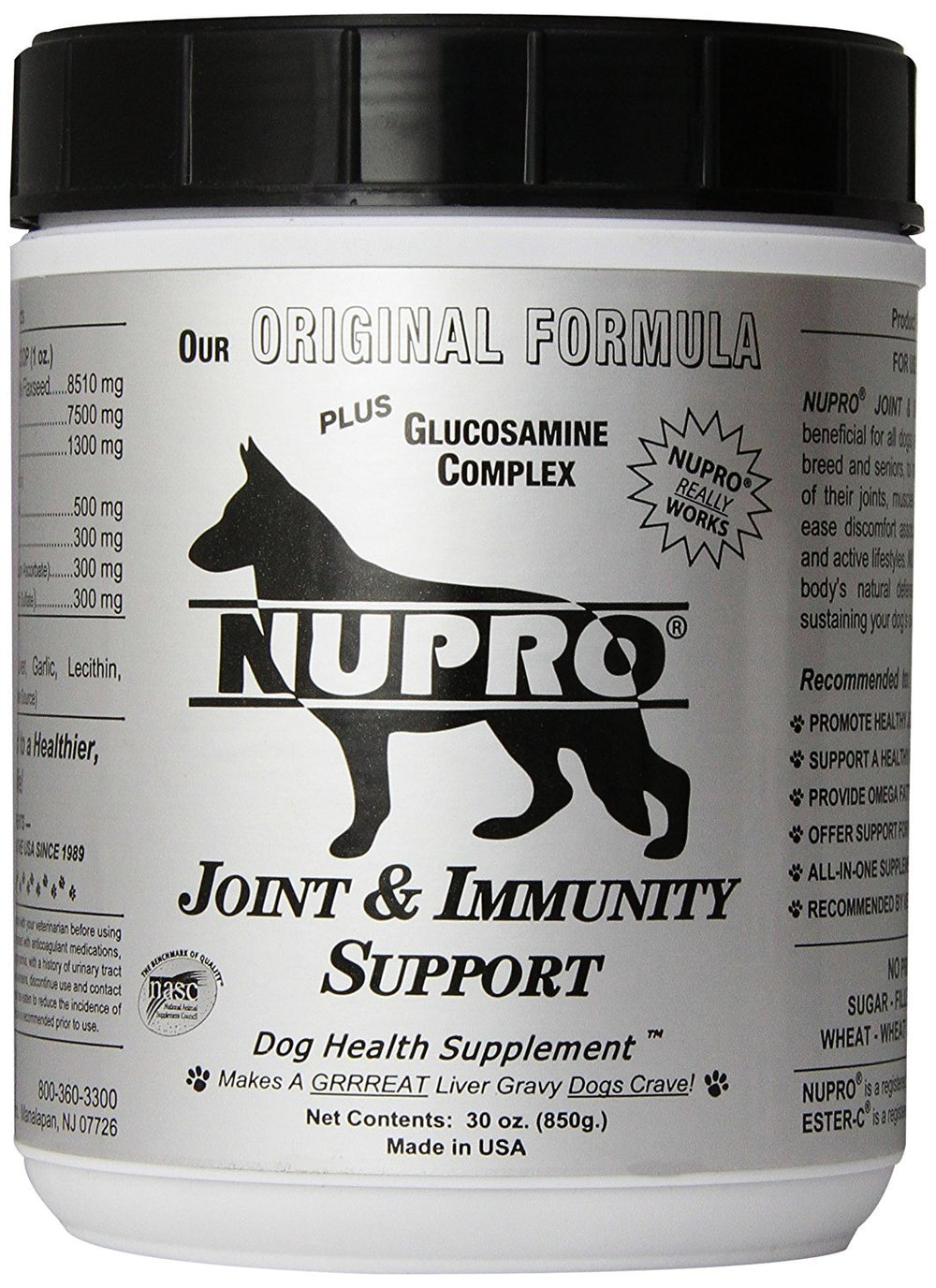 Xllent Nupro scoop shown beside the product for daily joint care.