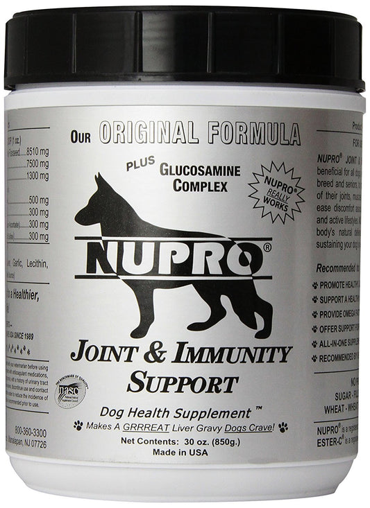 Xllent Nupro scoop shown beside the product for daily joint care.
