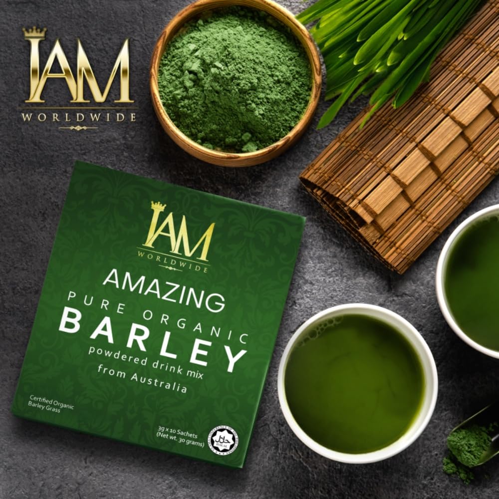XLXZHYF IAM Amazing Pure Barley Powder boxes showing convenient 3-pack.