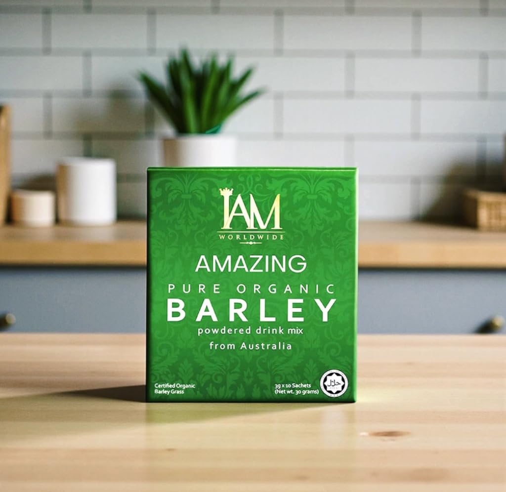 XLXZHYF IAM Amazing Pure Barley Powder spoon ready for convenient measurement.