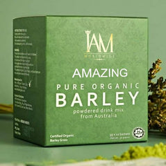 XLXZHYF IAM Amazing Pure Barley Powder texture closeup highlights fine powder.