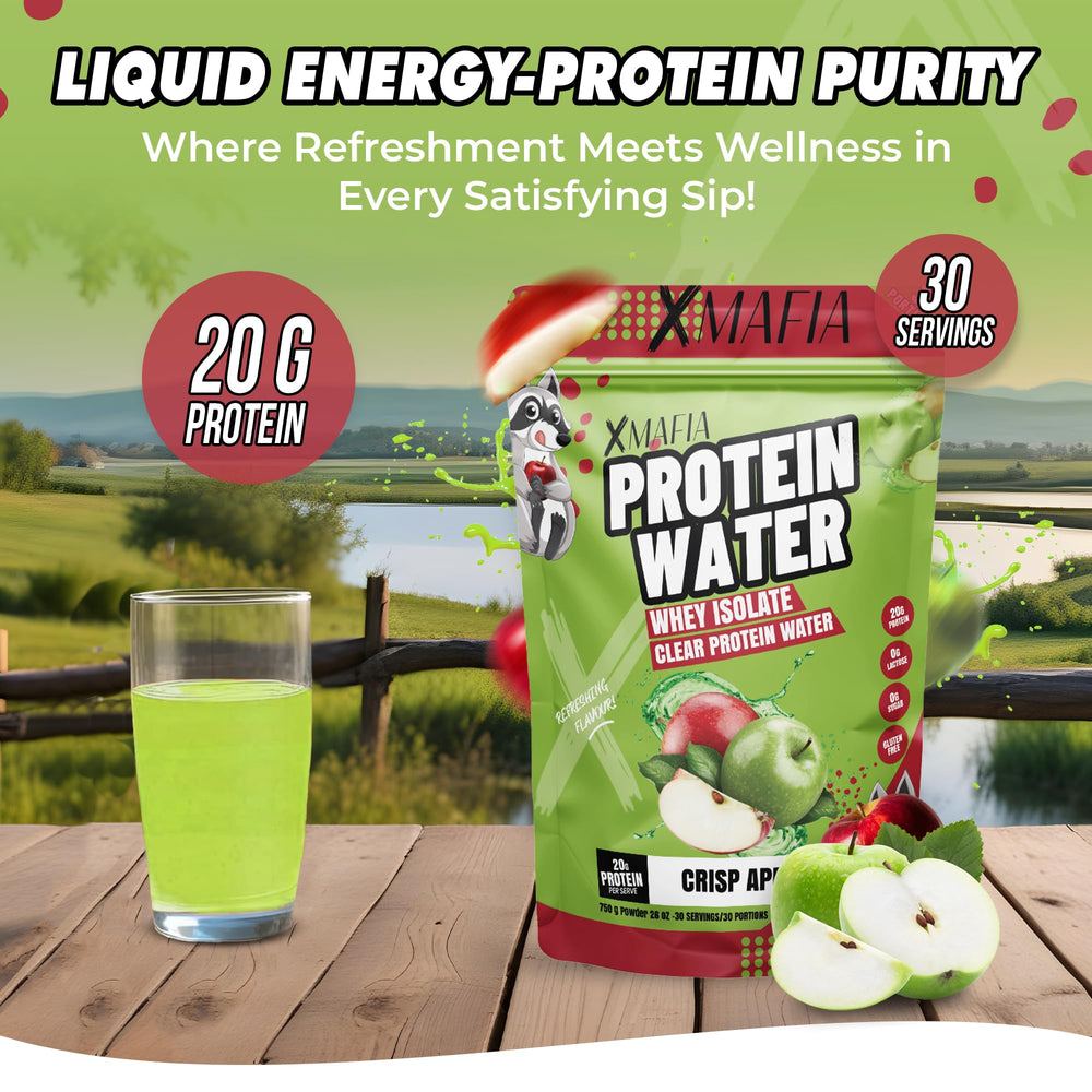 XMafia Protein Water hydration scene emphasizes active lifestyle compatibility