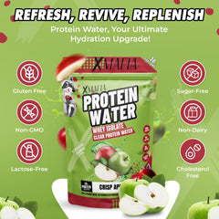 XMafia Protein Water scoop and tub demonstrates convenient on-the-go protein