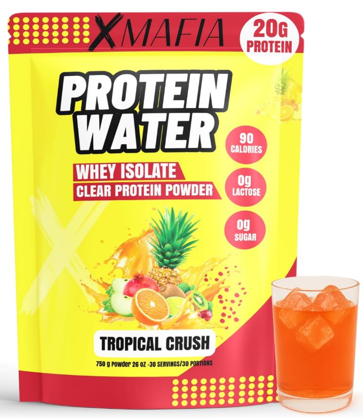 XMafia Protein Water tropical crush bottle for refreshing post-workout hydration.