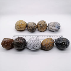 XMHOME Brazilian agate rough ball pile illustrating unique patterns for display