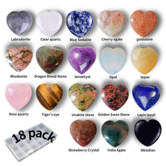 XMHOME heart-shaped gemstones closeup showing natural variety for crystal crafting.