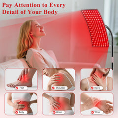 XMZXMZ red light panel with adjustable stand targeting neck and shoulders.