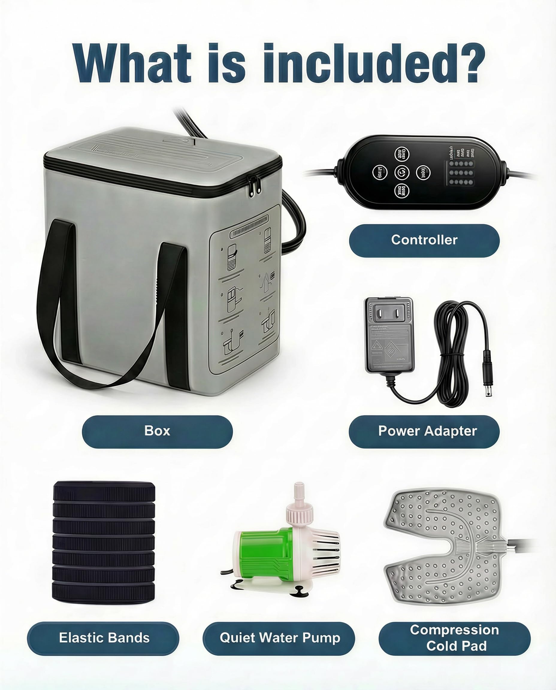Xofeu Cold Therapy System runs ultra-quiet under 15 dB for restful sessions.