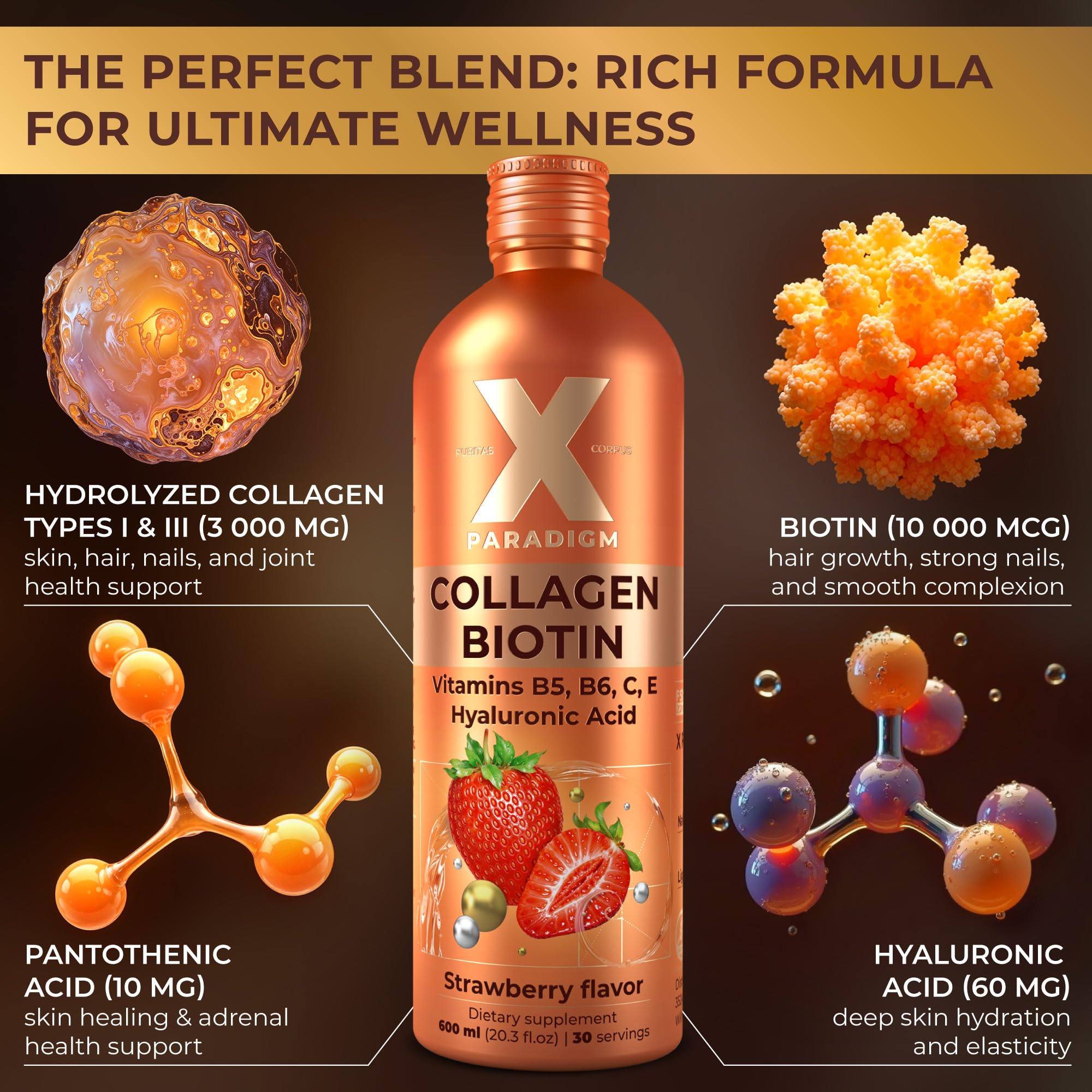 XParadigm Puritas Corpus label close-up with ingredients overview