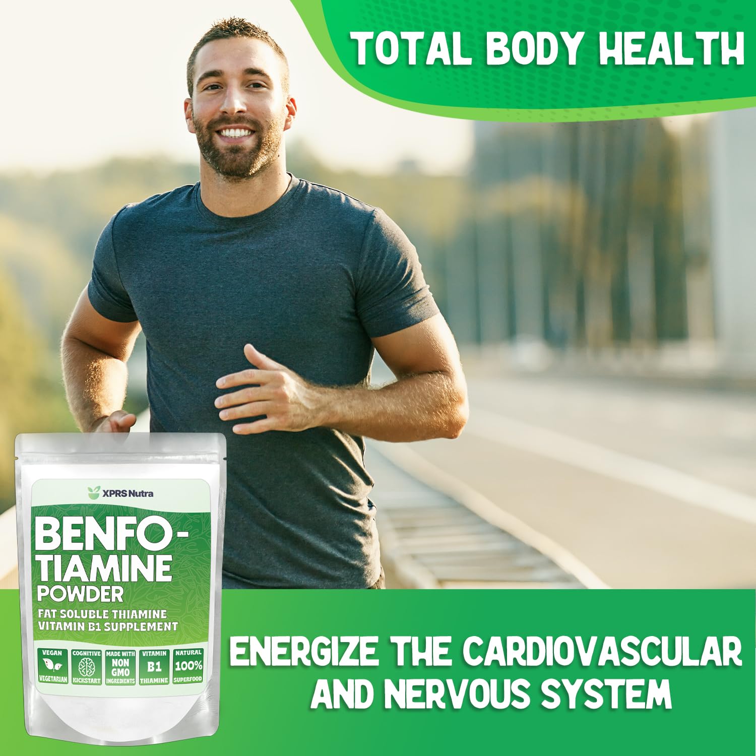 XPRS Nutra Benfotiamine supports everyday cognitive focus during tasks.