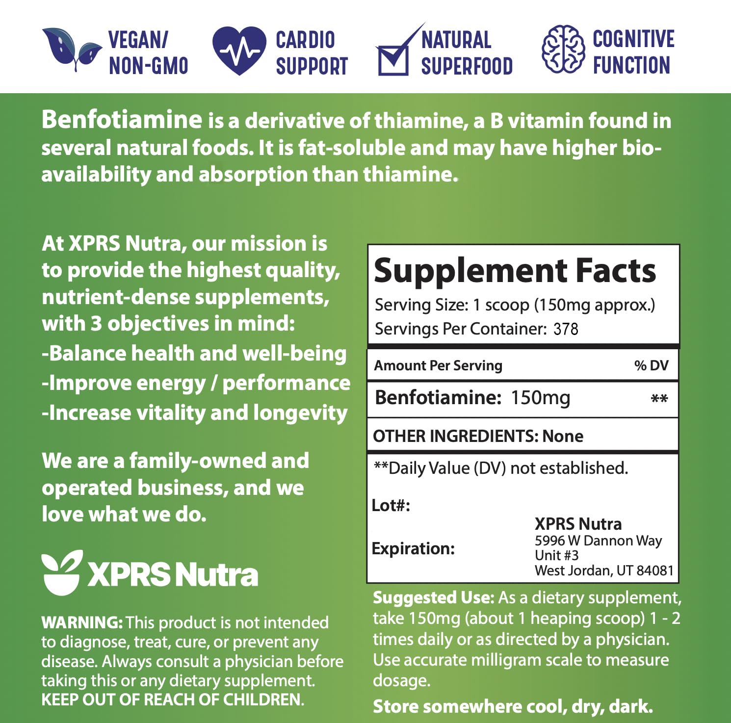 XPRS Nutra Benfotiamine in a morning routine promotes daily focus.