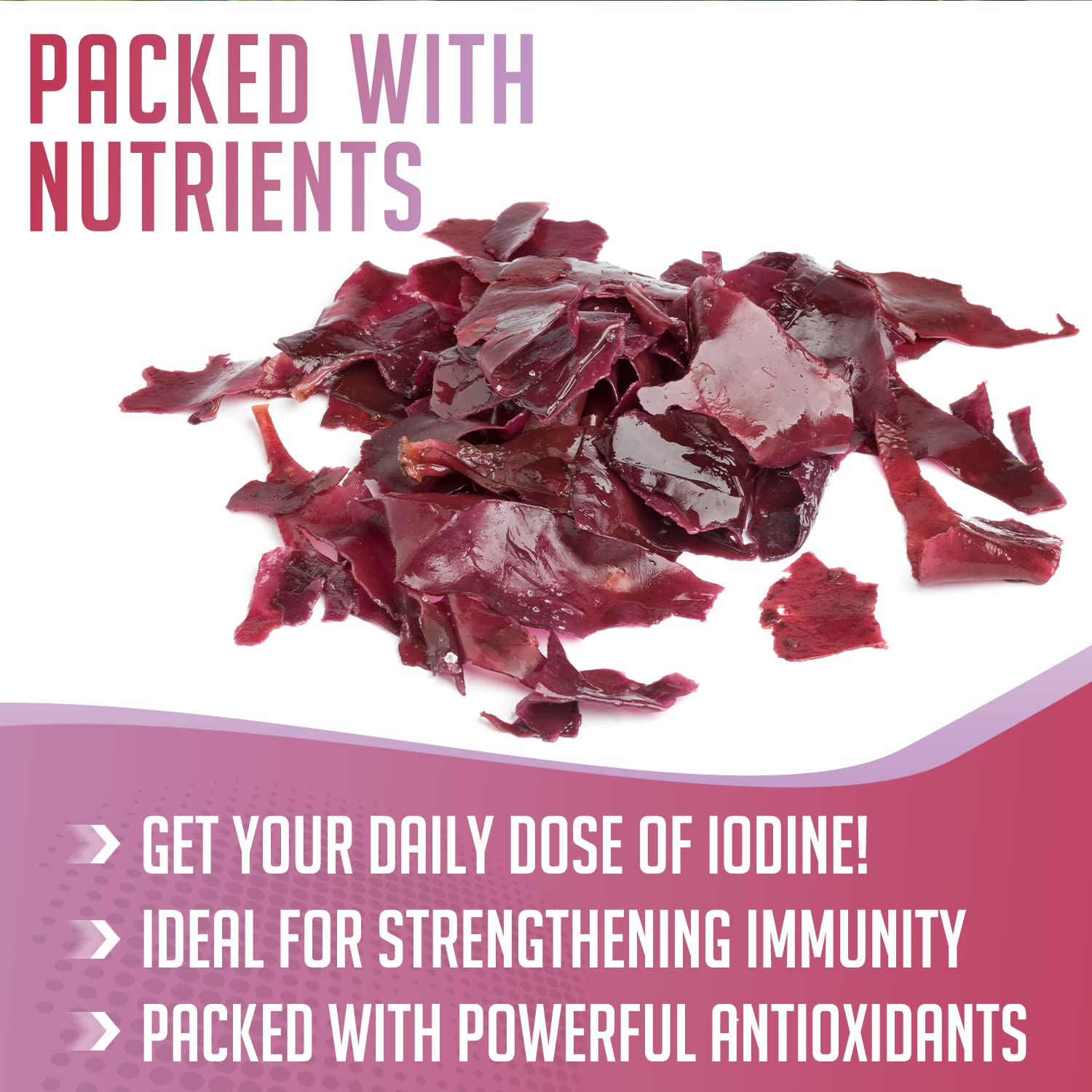XPRS Nutra Dulse Powder sprinkled on a salad for flavor and fiber