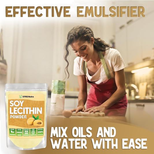XPRS Nutra Soy Lecithin Powder in a bag helps preserve freshness and prevent separation.