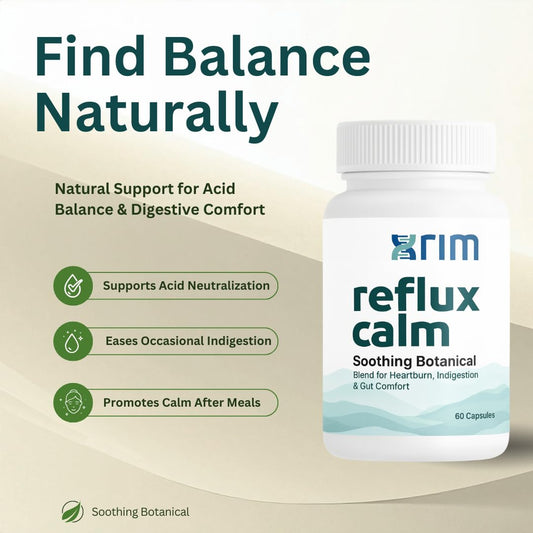 xrim Reflux Inhibitor bottle side view highlighting compact packaging