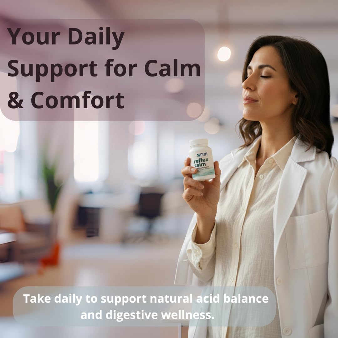 xrim Reflux Inhibitor capsules being dispensed for easy daily dose