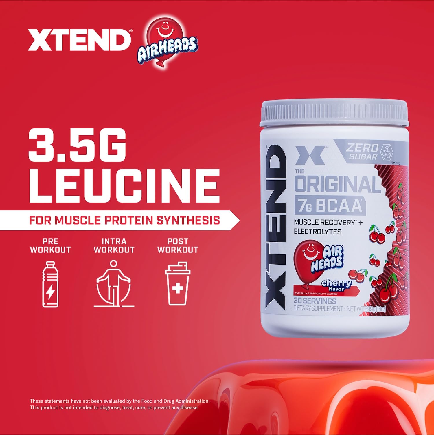 Xtend electrolytes hydration visual with glass, endurance support